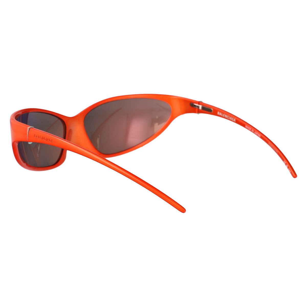 Close-up of Balenciaga sunglasses hardware and fine stitching
