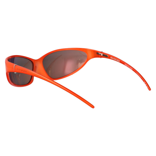Close-up of Balenciaga sunglasses hardware and fine stitching