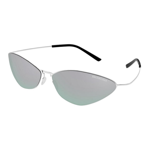 Close-up of Balenciaga sunglasses hardware and fine stitching