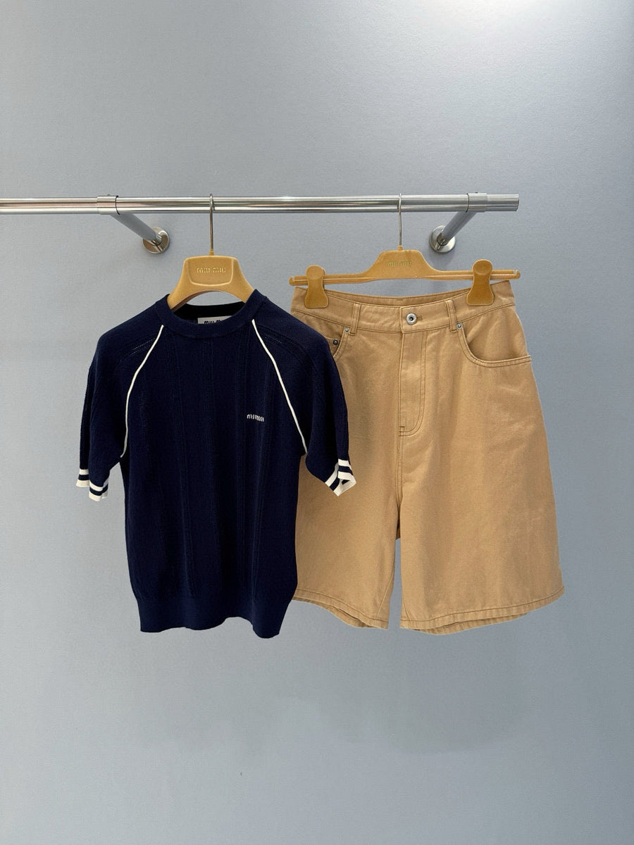 Tops- Miu M Top Elegant Everyday Designer Top