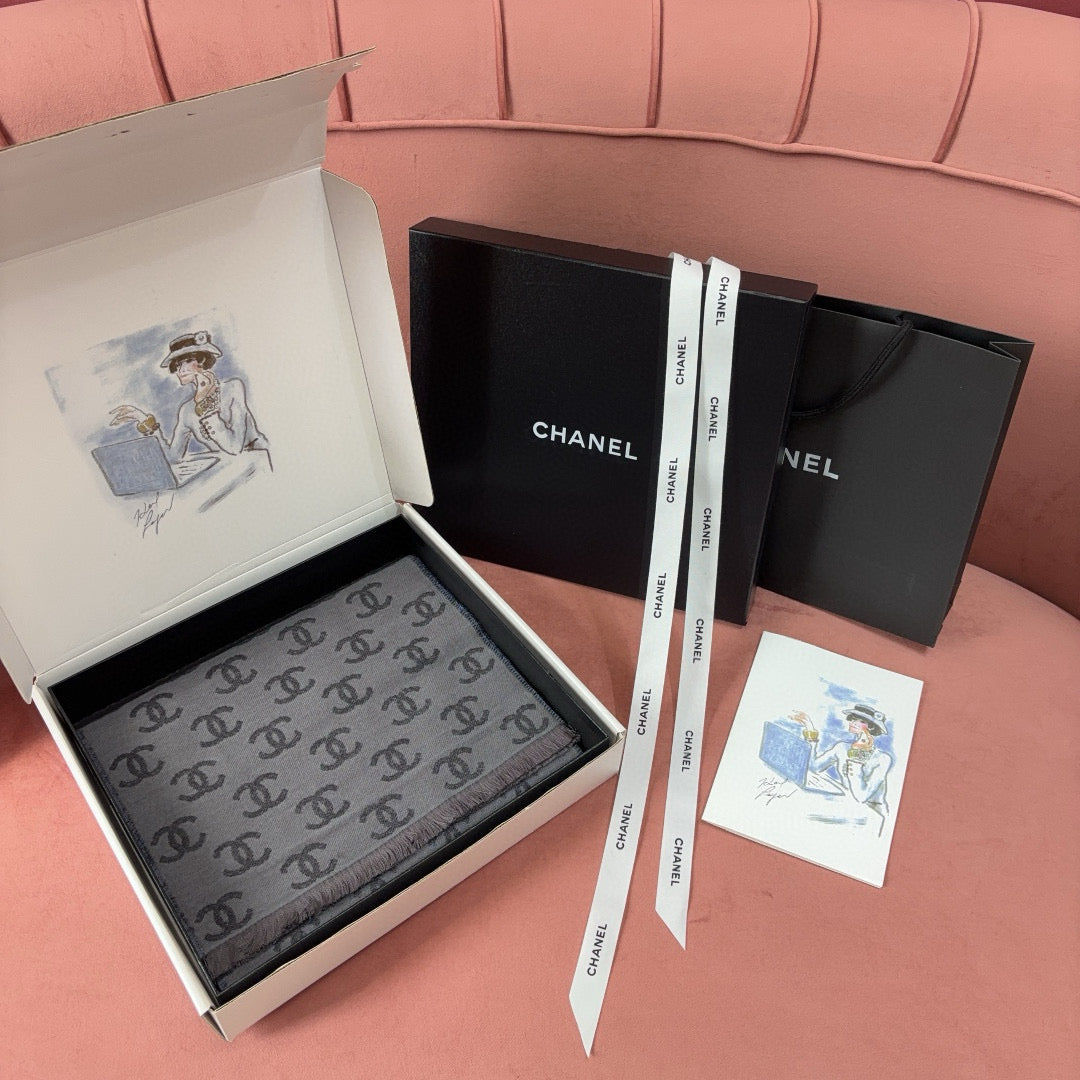 Chanel Scarves- Chanel Scarf Luxury Designer Silk Scarf