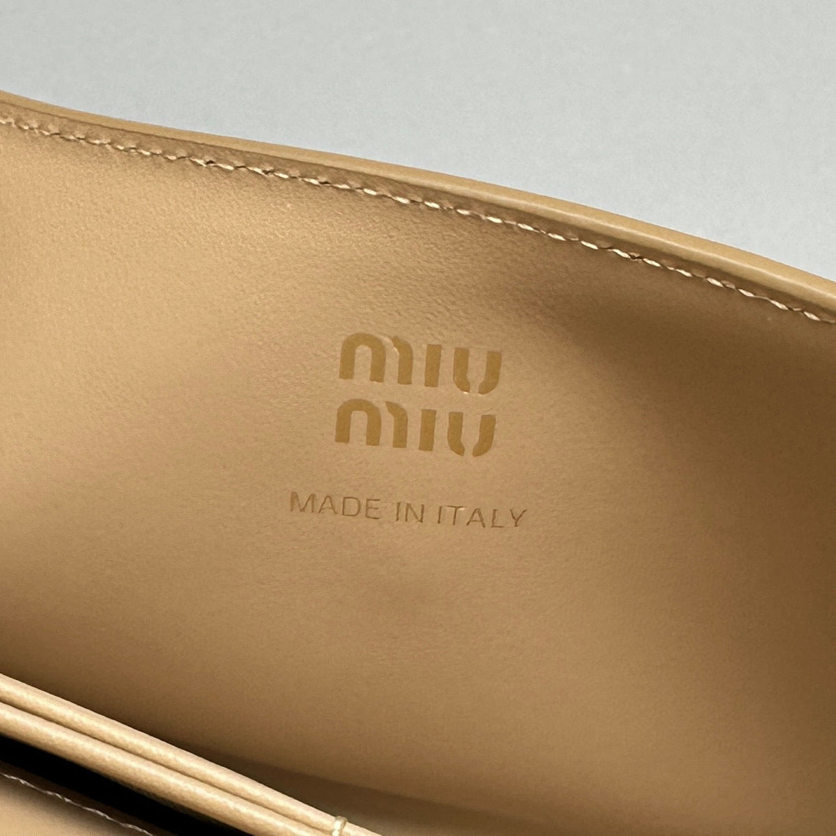 Wallets- Miu M Shoulder Strap Wallet Elegant Everyday Leather Wallet