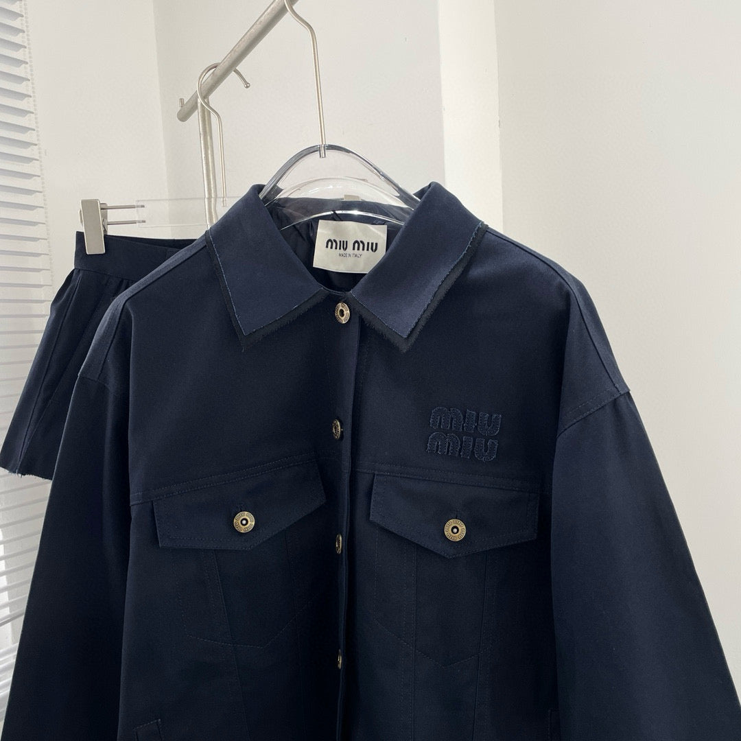 Jackets- Miu M Denim Jacket Luxury Designer Outerwear Jacket