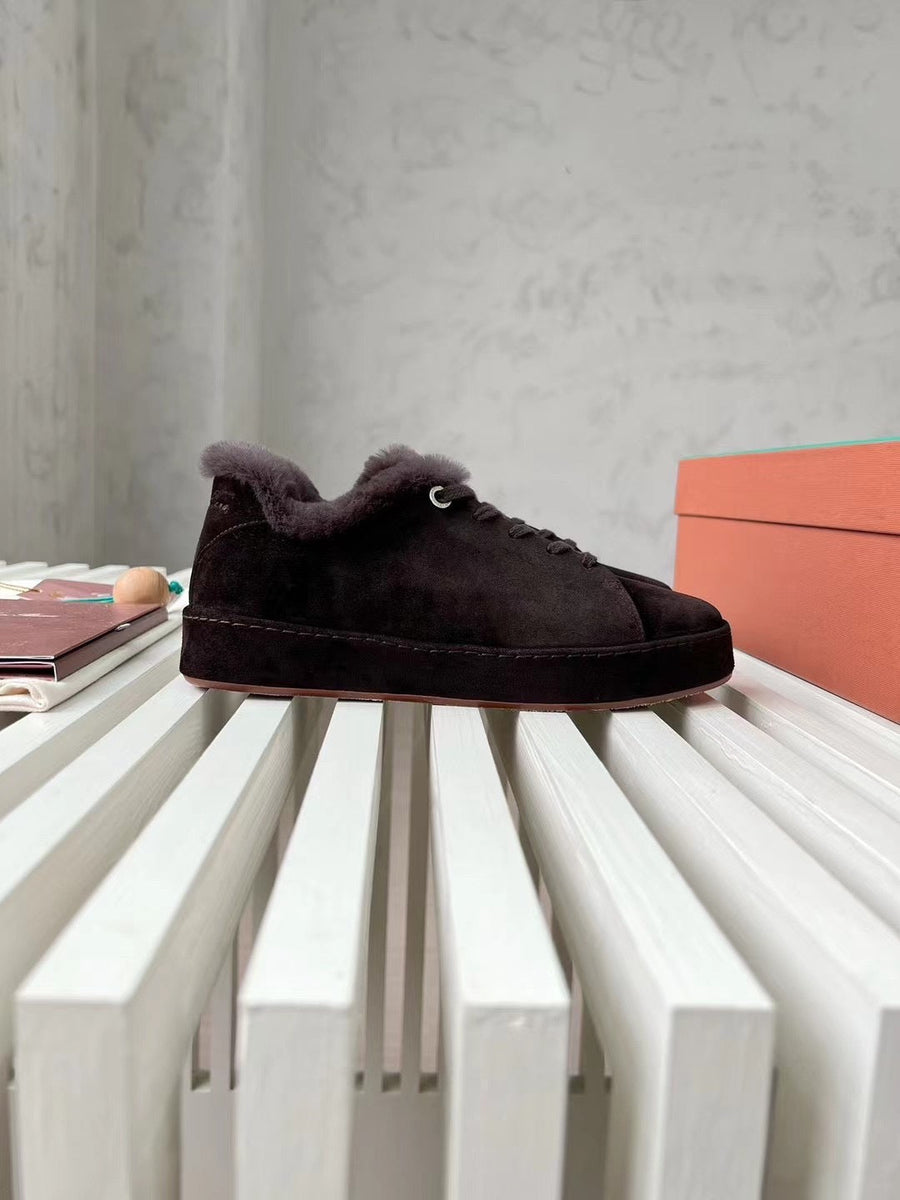 Shoes- Loro P Fur Nuages Sneakers Comfortable Everyday Designer Shoes
