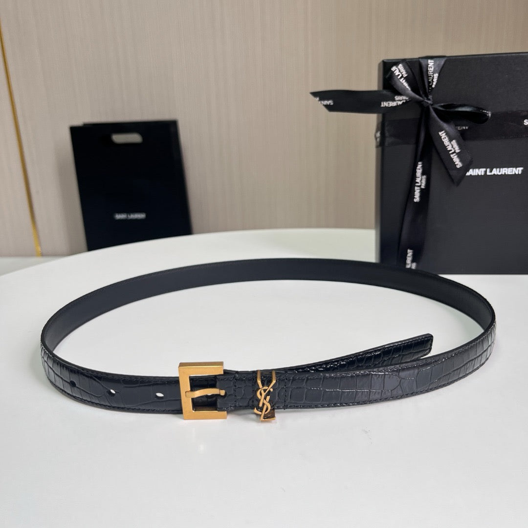 Saint Laurent Belts- Saint Laurent Belt 2 Cm Premium Leather Designer Belt