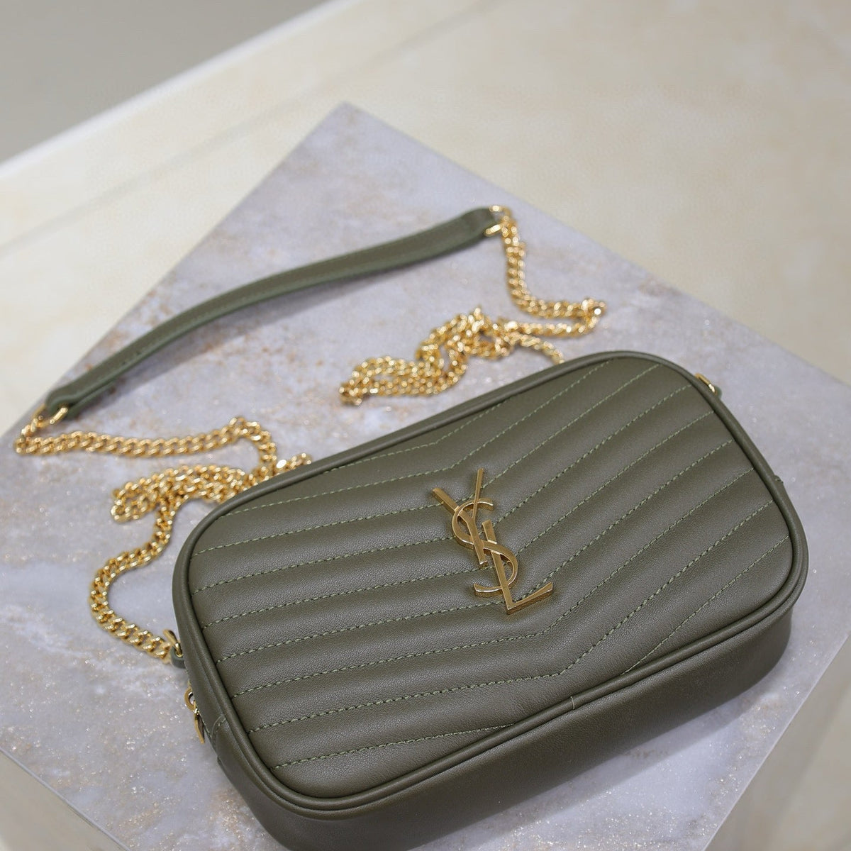Saint Laurent Bags- Saint Laurent Lou Mini Bag Elegant Everyday Designer Handbag
