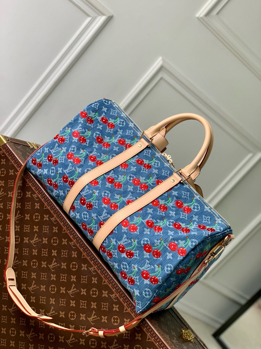 Louis Vuitton Bags- Louis Vuitton Lou x Murakami Keepall 45 Bag Luxury Designer Leather Handbag