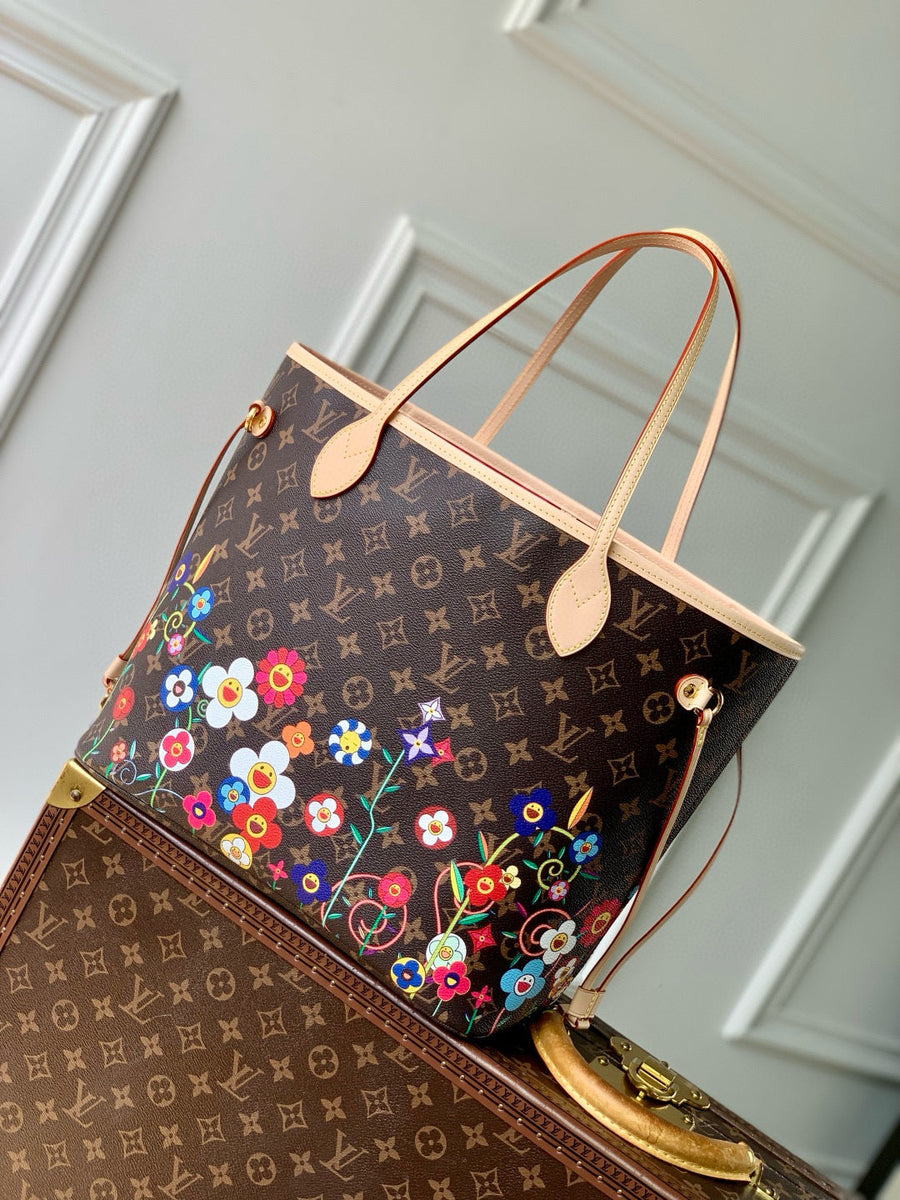 Louis Vuitton Bags- Louis Vuitton Lou x Murakami Neverfull Mm Bag Elegant Everyday Designer Handbag