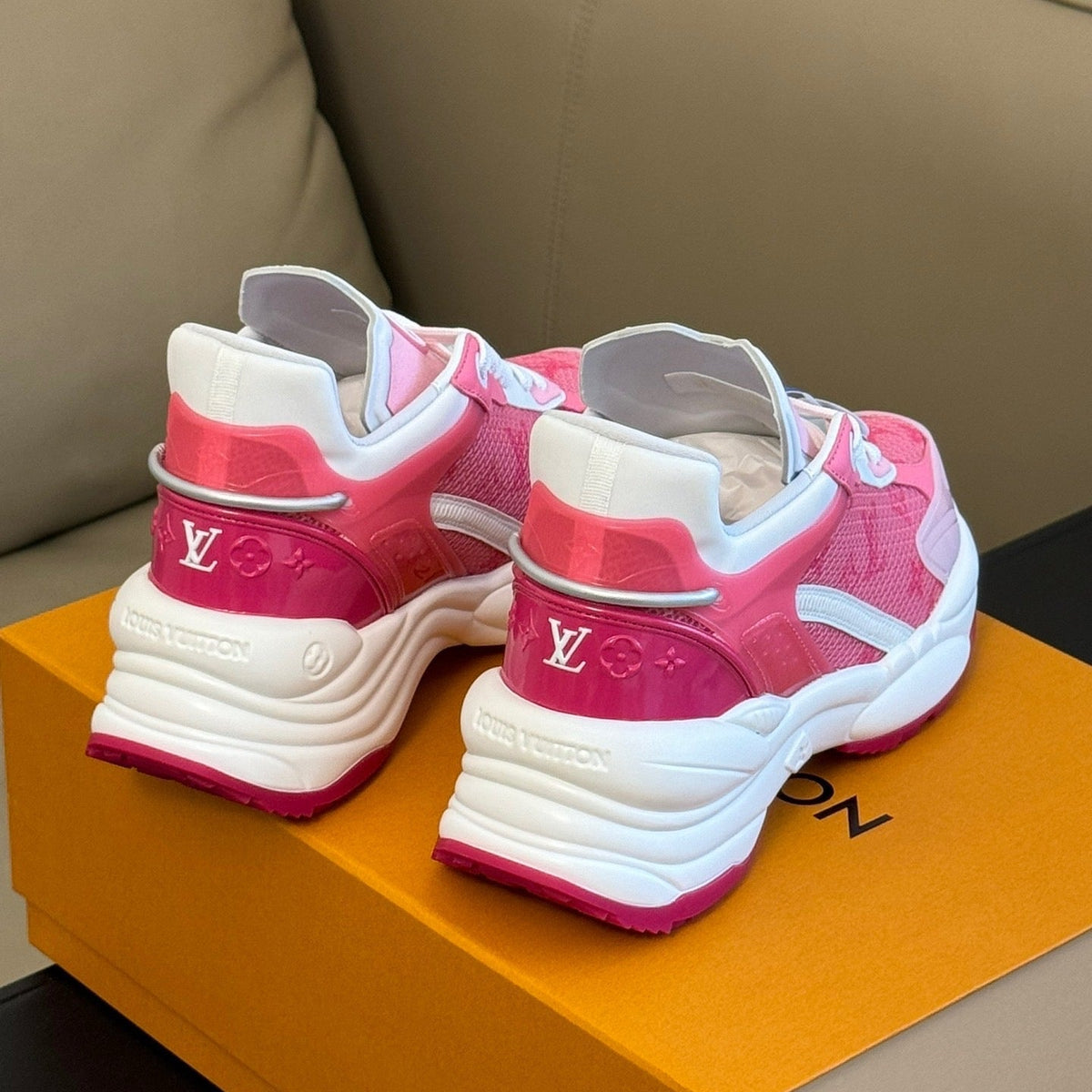 Louis Vuitton Shoes- Louis Vuitton Lou Run 55 Trainers Comfortable Everyday Designer Shoes