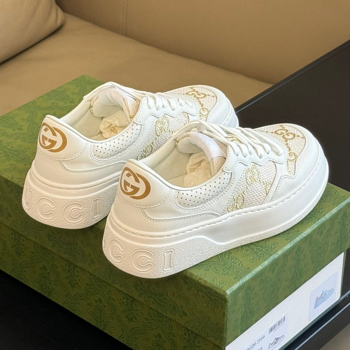 Gucci Embossed Sneaker – luxury designer sneakers at Velouxe