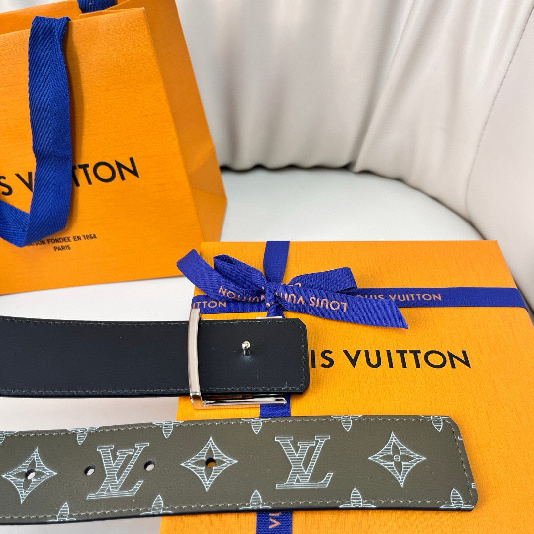 Louis Vuitton Belts- Louis Vuitton Lou Belt 4.0 Cm Premium Leather Designer Belt