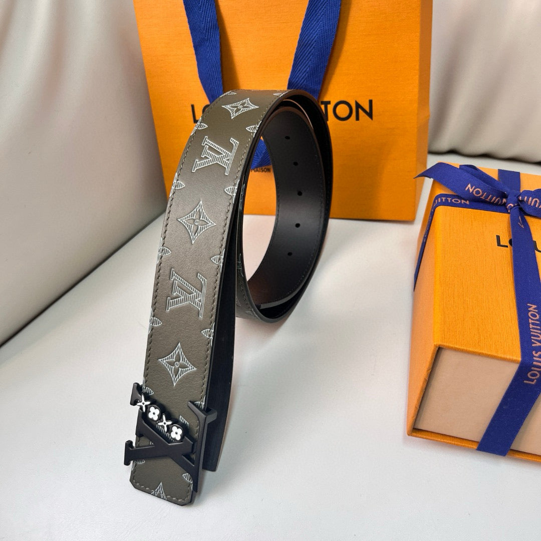Louis Vuitton Belts- Louis Vuitton Lou Belt 4.0 Cm Premium Leather Designer Belt