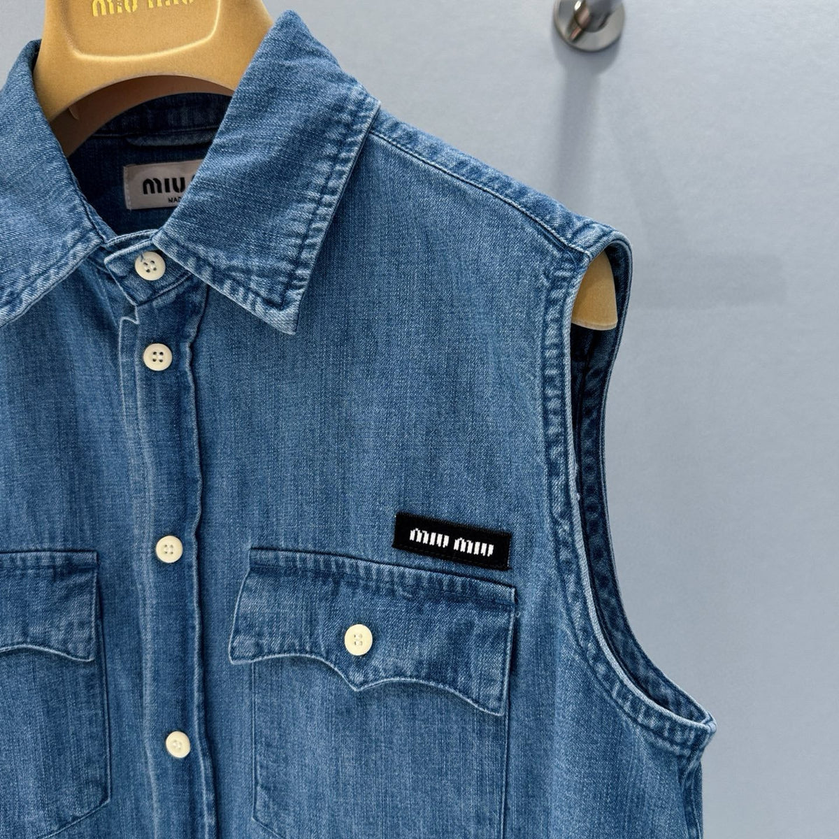 Tops- Miu M Denim Shirt Premium Designer Casual Top