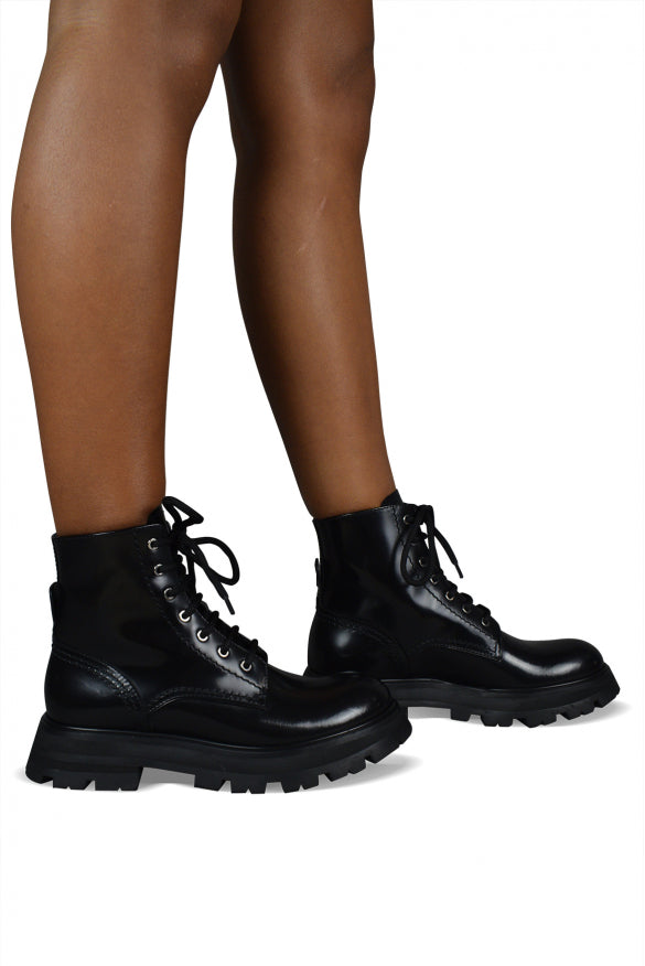 Alexander McQueen premium boots & booties detail and craftsmanship close-up