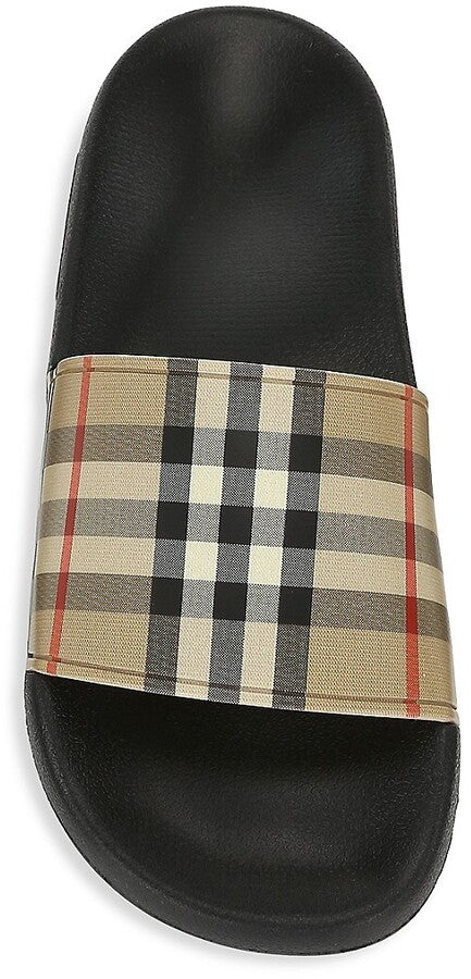 Burberry slides lifestyle shot premium designer piece