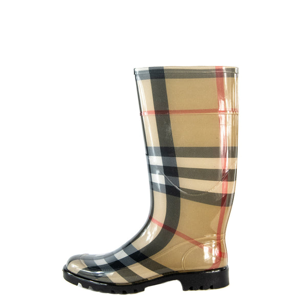 Burberry premium boots detail and craftsmanship close-up