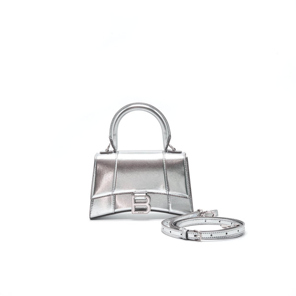 Balenciaga women's handbag Silver luxury designer leather