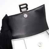 Side view of Balenciaga handbag Silver premium designer bag