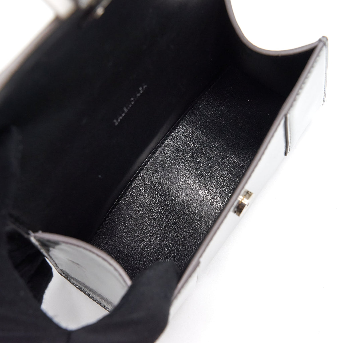 Balenciaga authentic luxury handbag Silver leather craftsmanship