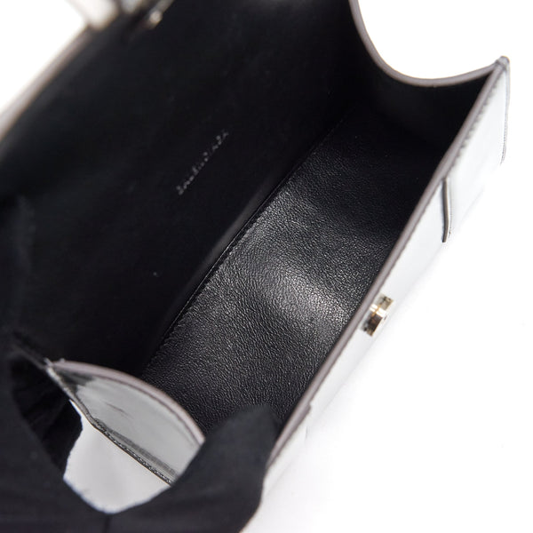 Balenciaga authentic luxury handbag Silver leather craftsmanship