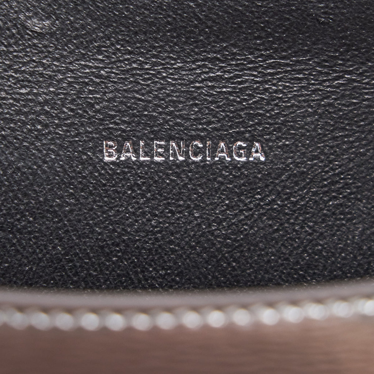 Balenciaga designer handbag leather closeup detail