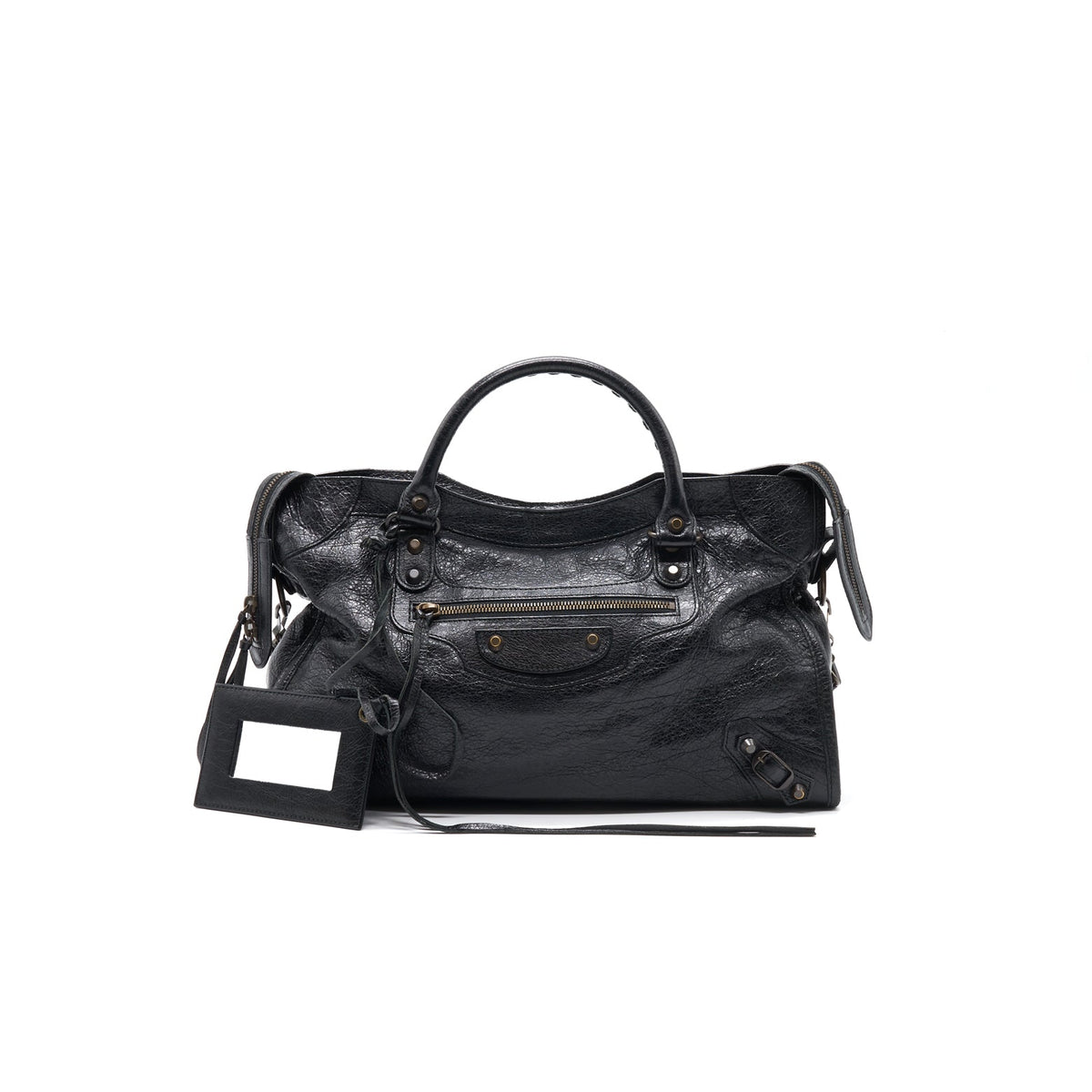 Balenciaga women's handbag Black luxury designer leather