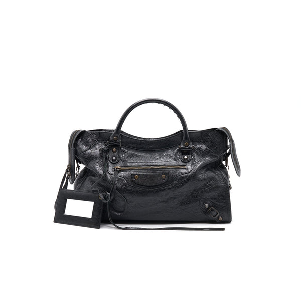 Balenciaga women's handbag Black luxury designer leather