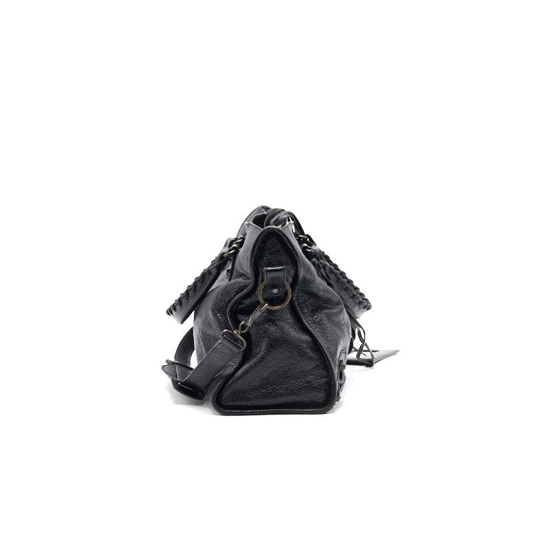 Balenciaga women's handbag Black luxury designer leather