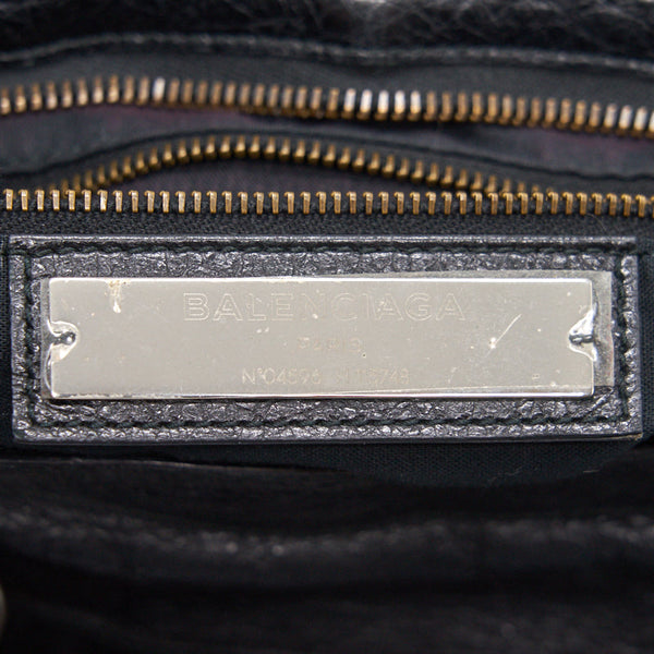 Side view of Balenciaga handbag Black premium designer bag