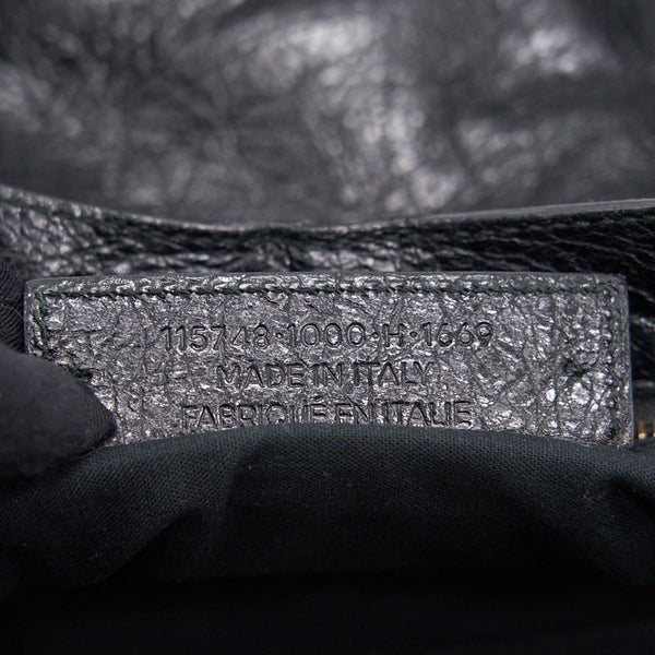Balenciaga authentic luxury handbag Black leather craftsmanship