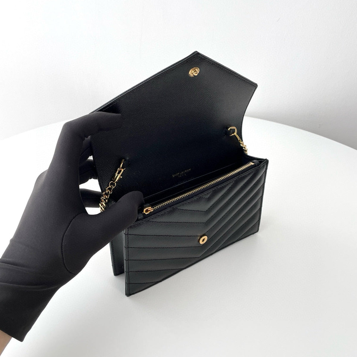 Saint Laurent Wallets- Saint Laurent Cassandre Envelope Wallet On Chain Premium Leather Designer Wallet