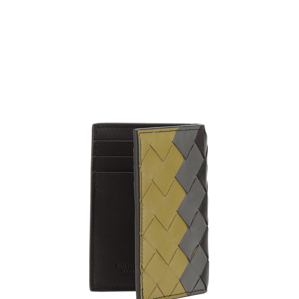 Bottega Veneta Wallets? Bottega Veneta Men Intrecciato Tricolor Card Holder Compact Luxury Card Wallet