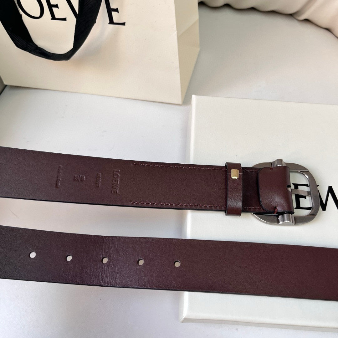 Belts- Loew Belt 3.5 Cm Premium Leather Designer Belt