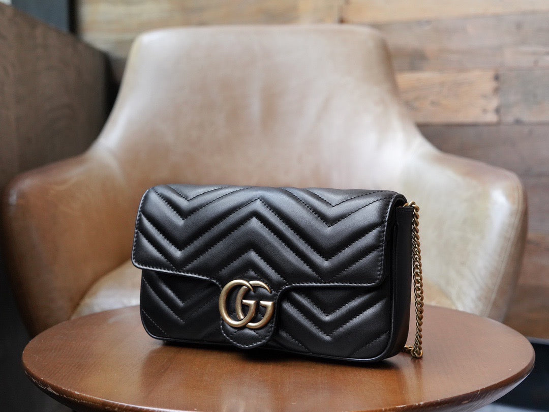 Gucci Bags- Gucci Marmont Mini Bag Luxury Designer Leather Handbag