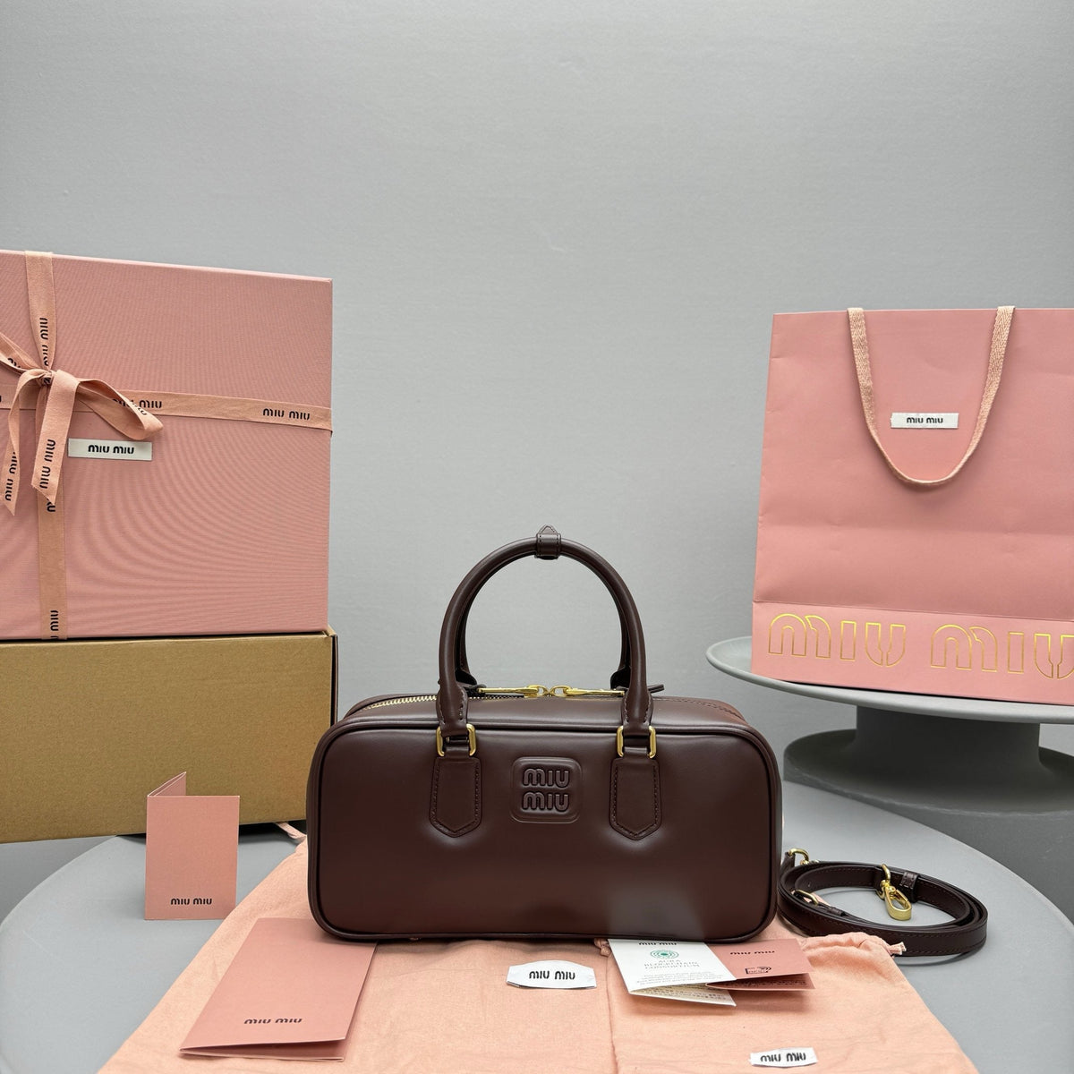 Bags- Miu M Arcadie Bag Luxury Designer Leather Handbag