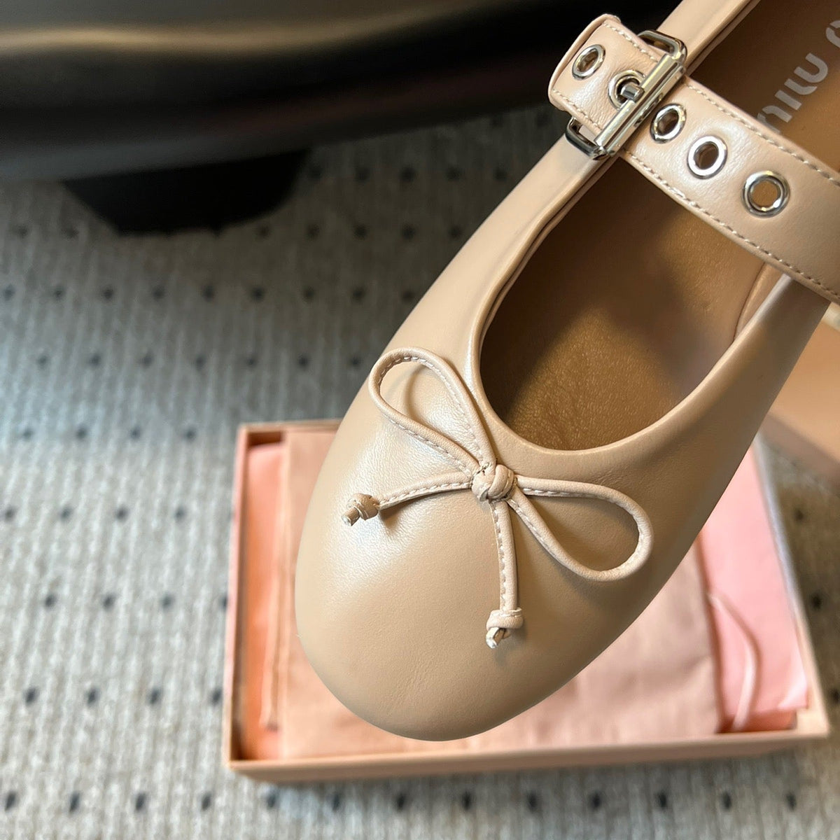 Shoes- Miu M Ballerina Flats Comfortable Everyday Designer Shoes