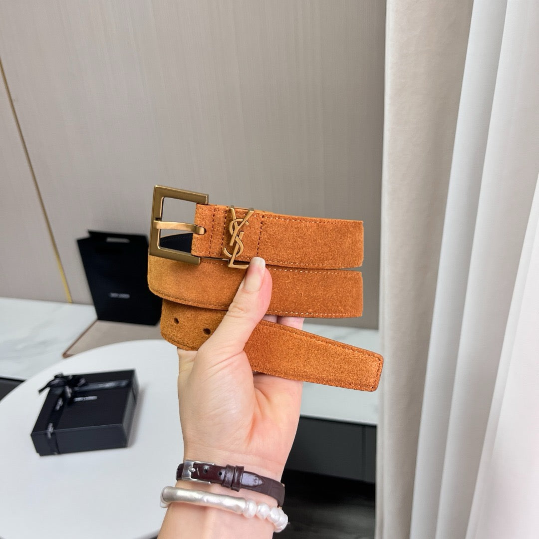 Saint Laurent Belts- Saint Laurent Belt 3 Cm Premium Leather Designer Belt
