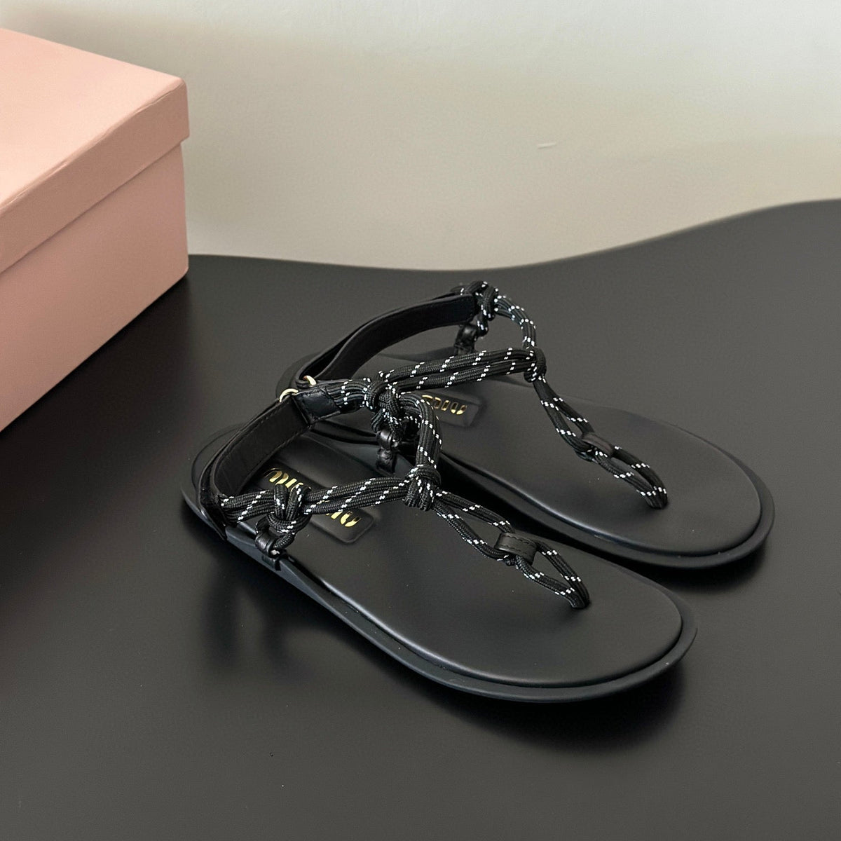Shoes- Miu M Sandals Premium Designer Casual Shoes