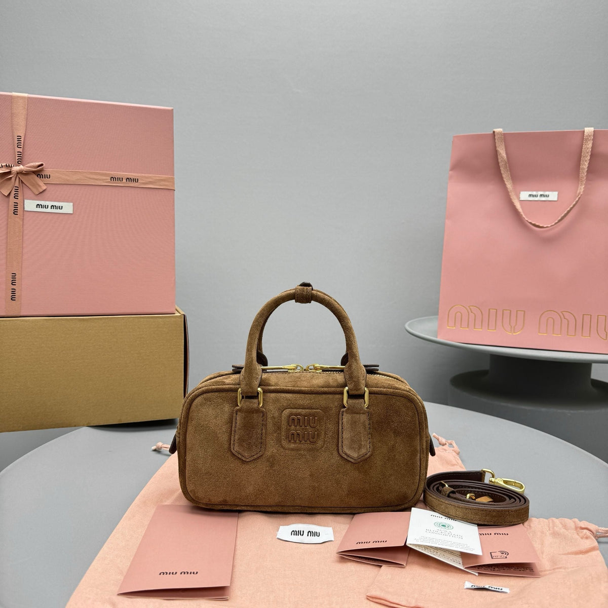 Bags- Miu M Arcadie Bag Luxury Designer Leather Handbag