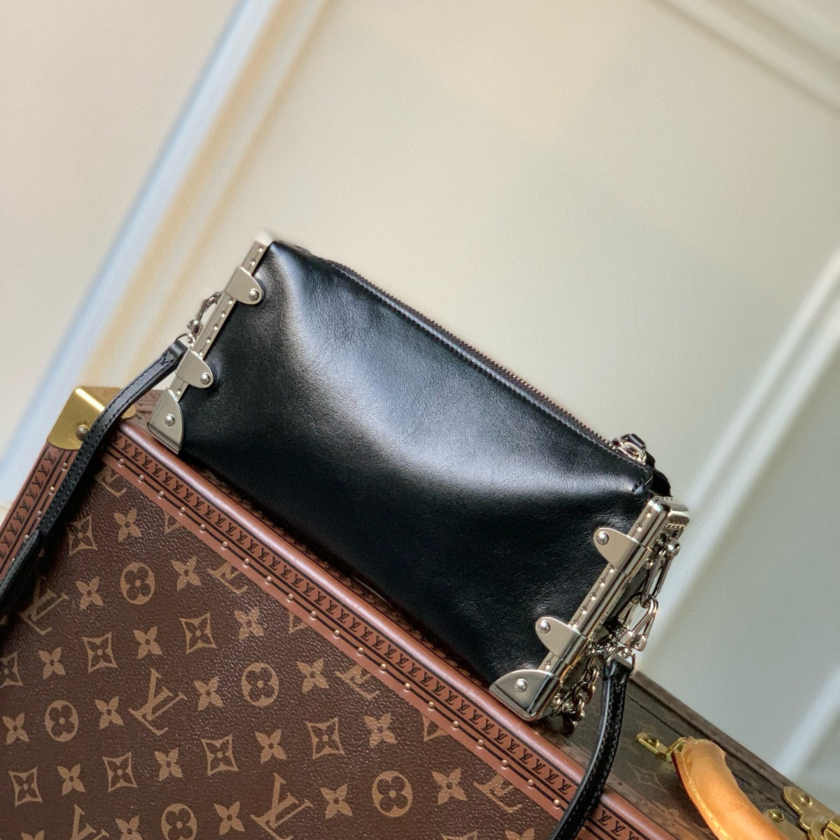 Louis Vuitton Bags- Louis Vuitton Lou Slim Trunk Bag Premium Designer Shoulder Bag