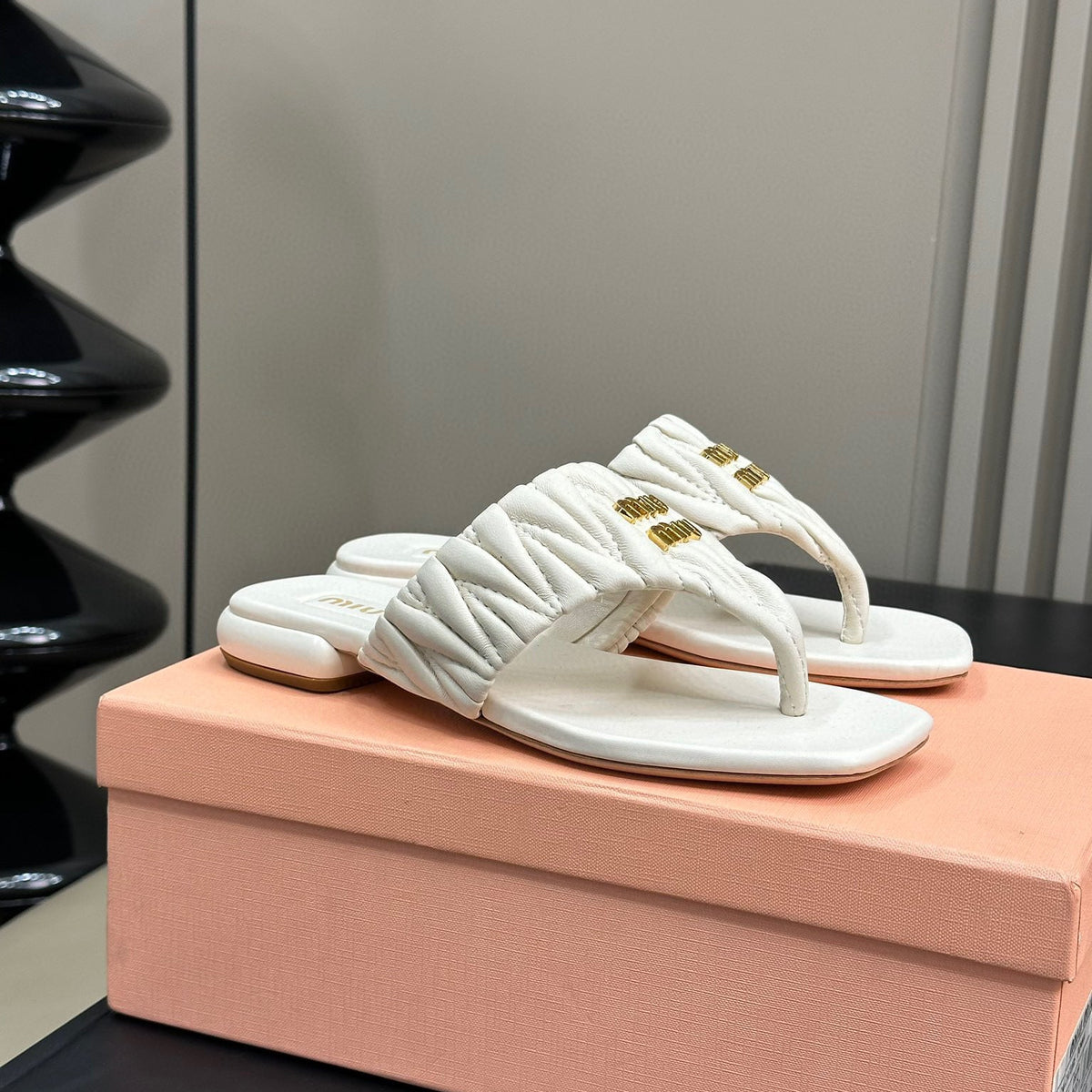 Shoes- Miu M Sandals Premium Designer Casual Shoes