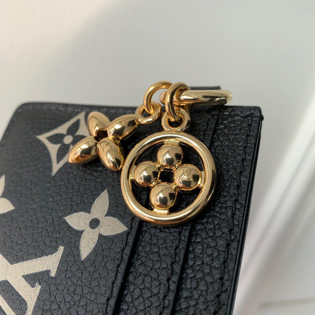 Louis Vuitton Wallets- Louis Vuitton Lou Charms Card Holder Elegant Everyday Leather Wallet