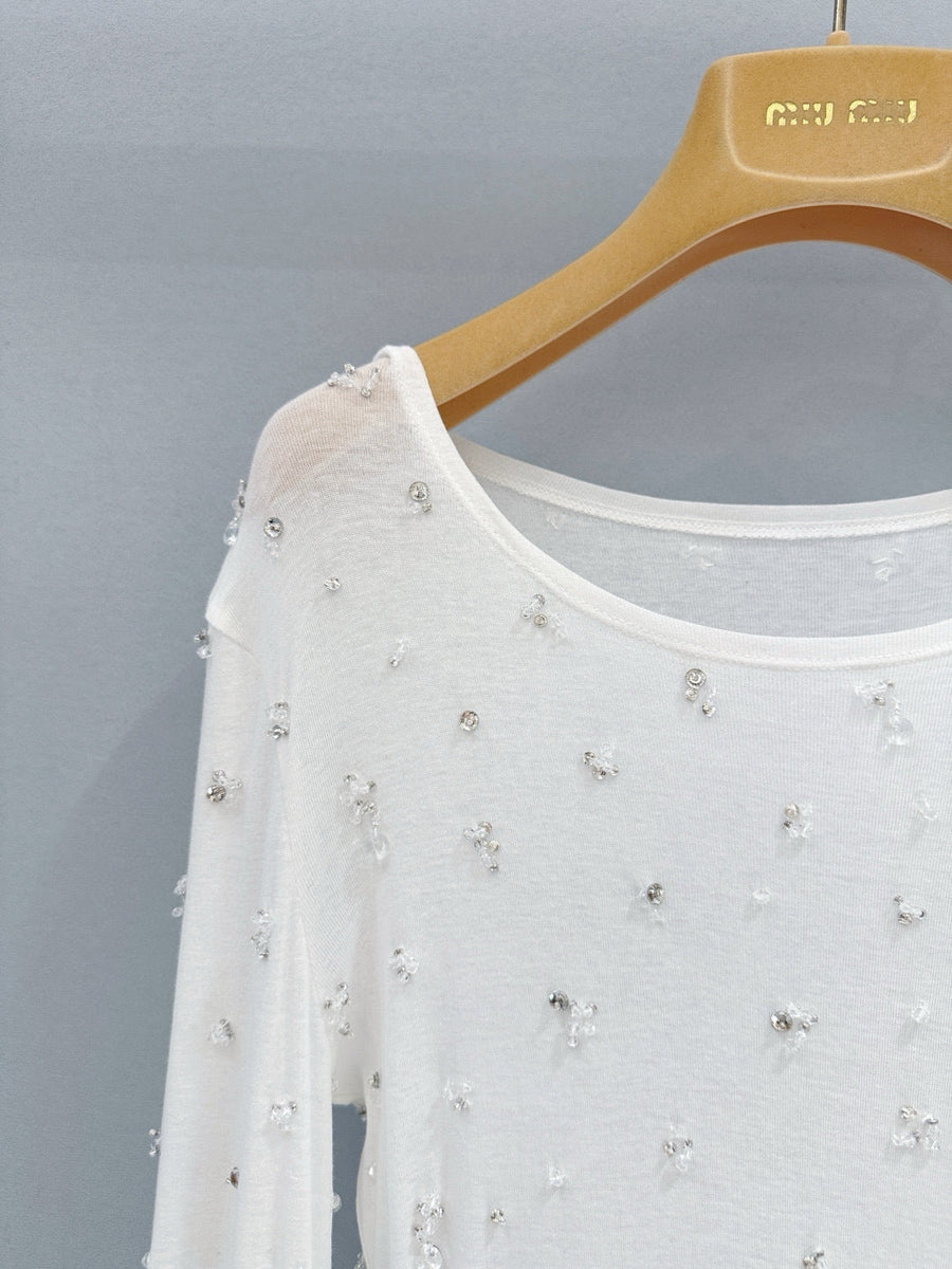 Tops- Miu M Top Elegant Everyday Designer Top