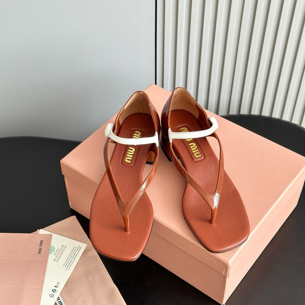 Shoes- Miu M Thong Sandals Luxury Lifestyle Designer Footwear