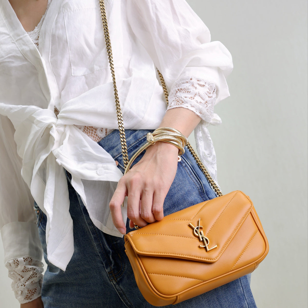 Saint Laurent Bags- Saint Laurent Loulou Mini Bag Elegant Everyday Designer Handbag