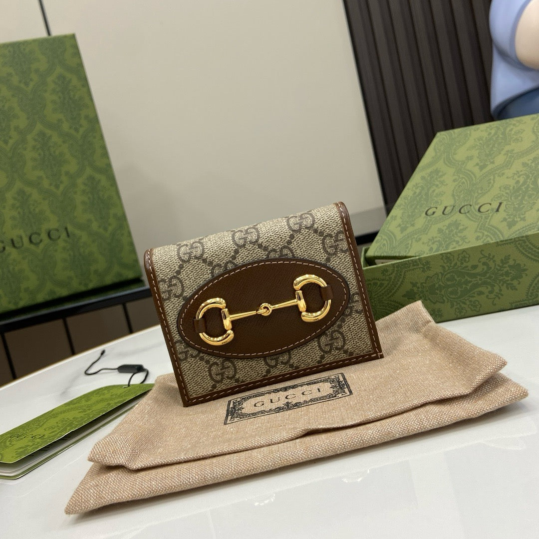 Gucci Wallets- Gucci Horsebit 1955 Card Wallet Nd Compact Luxury Card Wallet