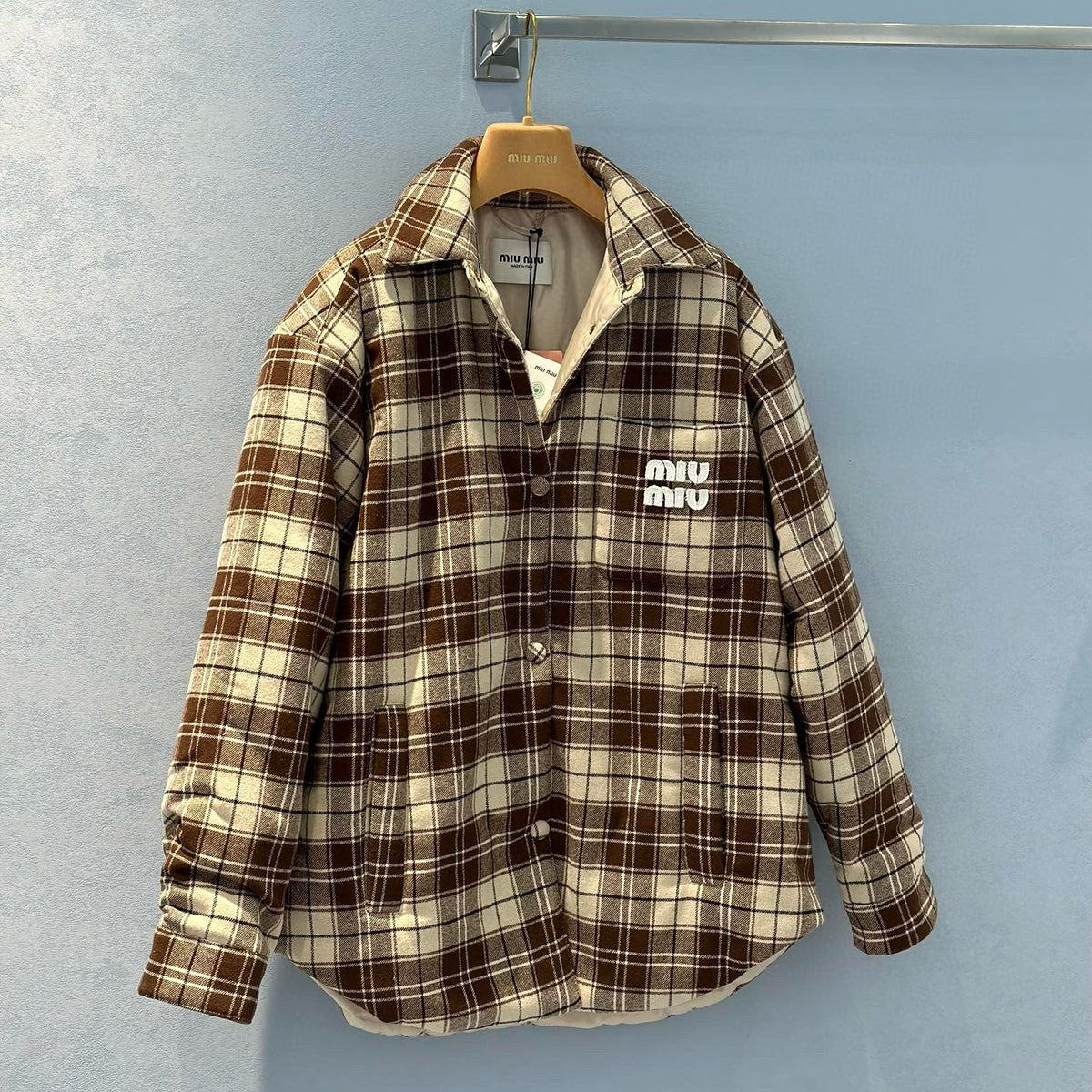 Jackets- Miu M Shirt Jacket Premium Casual Designer Jacket