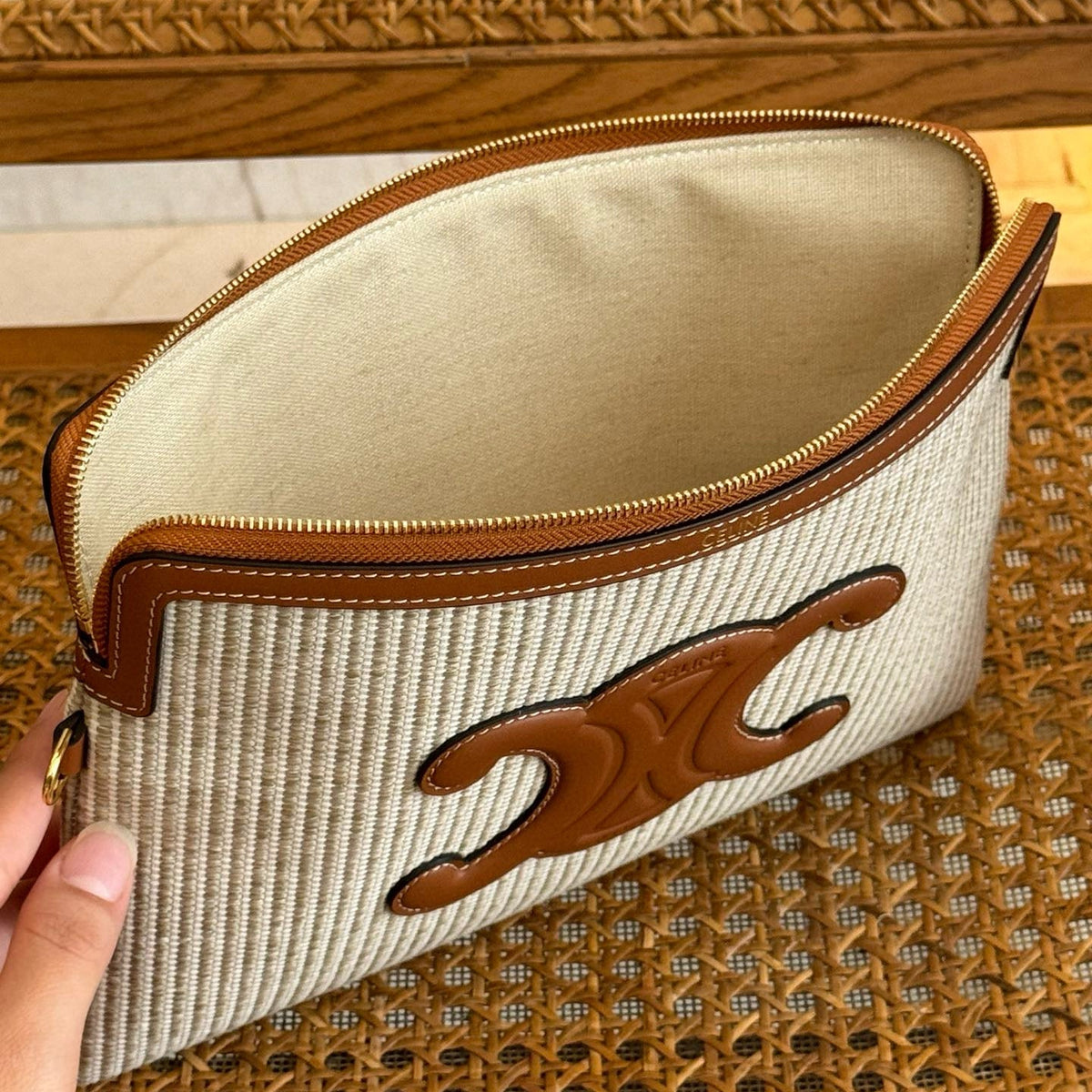 Bags- Cel Small Pouch With Strap Luxury Designer Leather Handbag