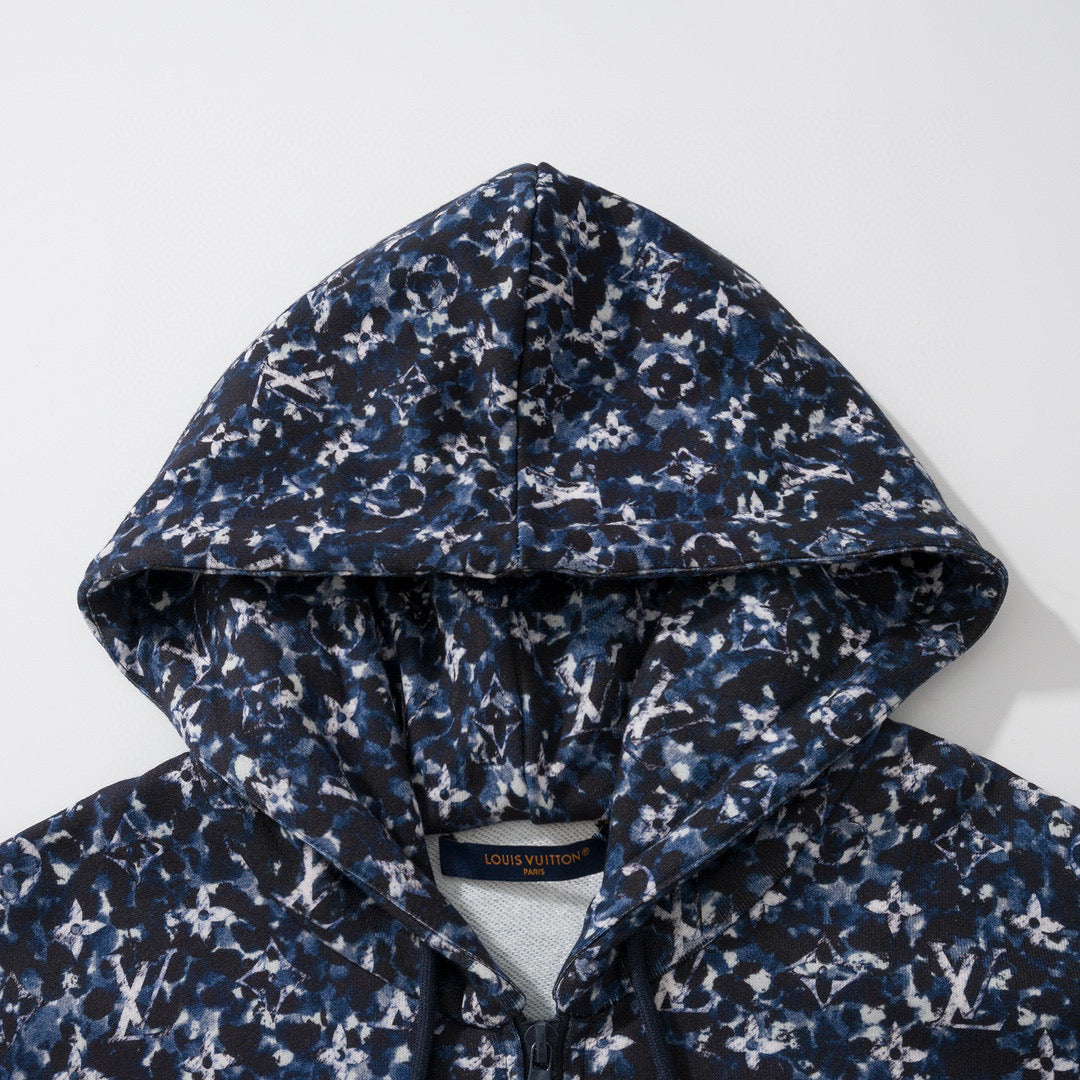 Louis Vuitton Hoodies- Louis Vuitton Lou Zip Hoodie Comfortable Luxury Streetwear Hoodie