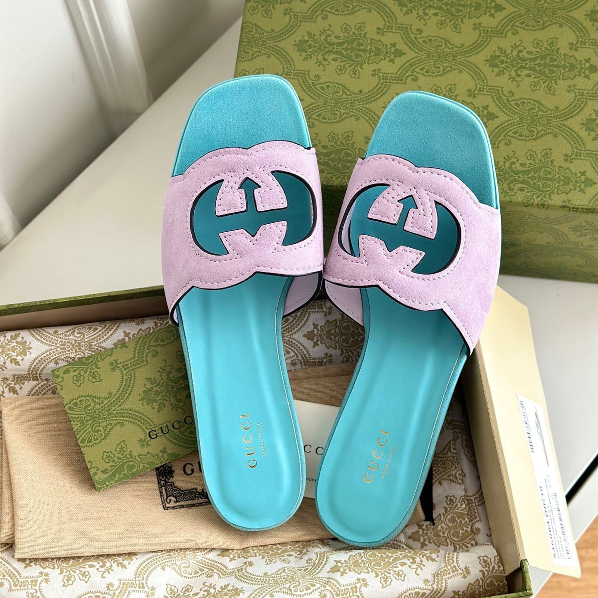 Gucci Shoes- Gucci Cut Out Sandals Premium Designer Casual Shoes